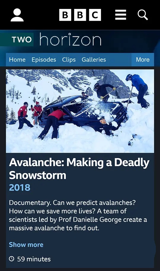 BBC纪录片《雪崩:致命暴风雪 Avalanche: Making a Deadly Snowstorm 2018》英语中英双字 无水印纯净版 1080P/MKV/3.31G 雪崩纪录片插图 BBC纪录片《雪崩:致命暴风雪 Avalanche: Making a Deadly Snowstorm 2018》英语中英双字 无水印纯净版 1080P/MKV/3.31G 雪崩纪录片插图